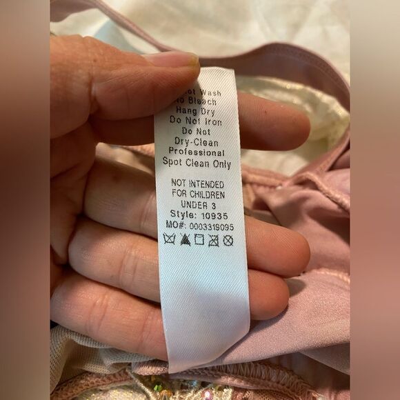 WEISSMAN Dance Costume ballet lyrical blush pink leotard dress I REST XLC child - Picture 5 of 10